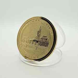 Cadeau souvenir de défi de conception personnalisée gravée de pièce de monnaie en métal doré en laiton personnalisé - Product Image 1