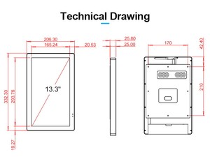 Wall Mount Android LCD màn hình cảm ứng TV video quảng cáo media <span class=keywords><strong>player</strong></span> 13 inch kỹ thuật số biển hiển thị - Product Image 6