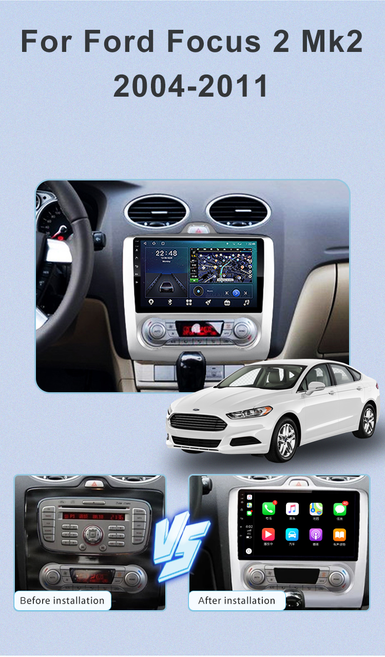 Car Multimedia GPS Radio Android 9 inch for 2004-2011 Ford Focus 2 Mk2 GPS Navigation car Radio player