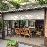 Store vertical électrique anti-vent ODM/OEM en tissu polyester anti-déchirure pour extérieur, protection solaire pour balcon et espace de vie