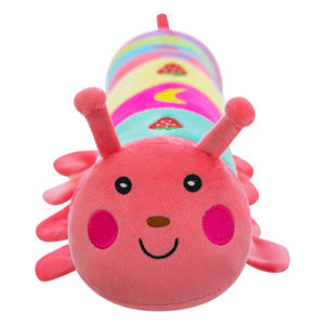Jouet en peluche Caterpillar pliable <span class=keywords><strong>multicolore</strong></span>-poupée oreiller extra longue pour câliner et jouer (2025 nouveau design) - Product Image 1