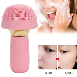 Cepillo Limpiador <span class=keywords><strong>Facial</strong></span> Portátil Mini con Diseño de Hongo, Exfoliante, Giratorio, Impermeable, Ultrasónico, Masajeador <span class=keywords><strong>Facial</strong></span> - Product Image 1