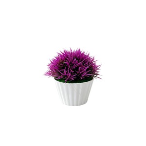 Bonsaï de fougère artificielle, ornement hémisphérique de 12.5 Cm pour la décoration de la maison, table basse, plantes vertes en pot - Product Image 4