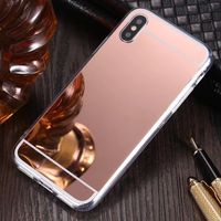 Étui de luxe en TPU+PC électroplaqué haute performance avec effet miroir pour 11/12/13/14/15/16/16 Pro Max - Nouveauté