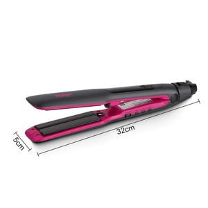 Lisseur de cheveux professionnel personnalisé 45 W avec plaque PTC, pour salon et usage domestique, 4 réglages de température, fonction double humide/sec, écran LCD - Product Image 3