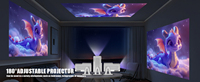 Projecteur intelligent Whale OS Android 13 LCD 1080P HIFI Stéréo HY320 NTV 390 ANSI 2000:1 Contraste 8 Go WiFi 6 BT5.2 Correction trapézoïdale automatique