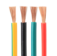 Cable de Cobre Flexible de Alta Conductividad, 300/500V, Revestimiento de PVC con Código de Color, Cable Eléctrico Multifilar para Construcción y Equipos