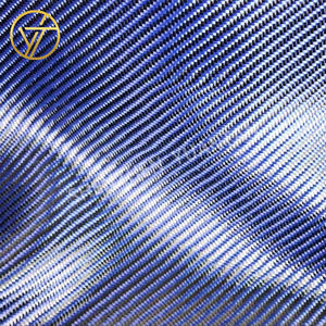 Azul Tecido kevlars carbono híbrido sarga tejido Kevlars Aramid 3K tela de <span class=keywords><strong>fibra</strong></span> de carbono para carcasa de teléfono móvil - Product Image 5