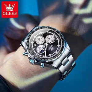 OLEVS 2945 Orologio da Uomo di Alta Qualità, Orologio al Quarzo con Data Impermeabile, Lancette Luminose, Cronografo, Orologio da Polso Maschile Business - Product Image 4
