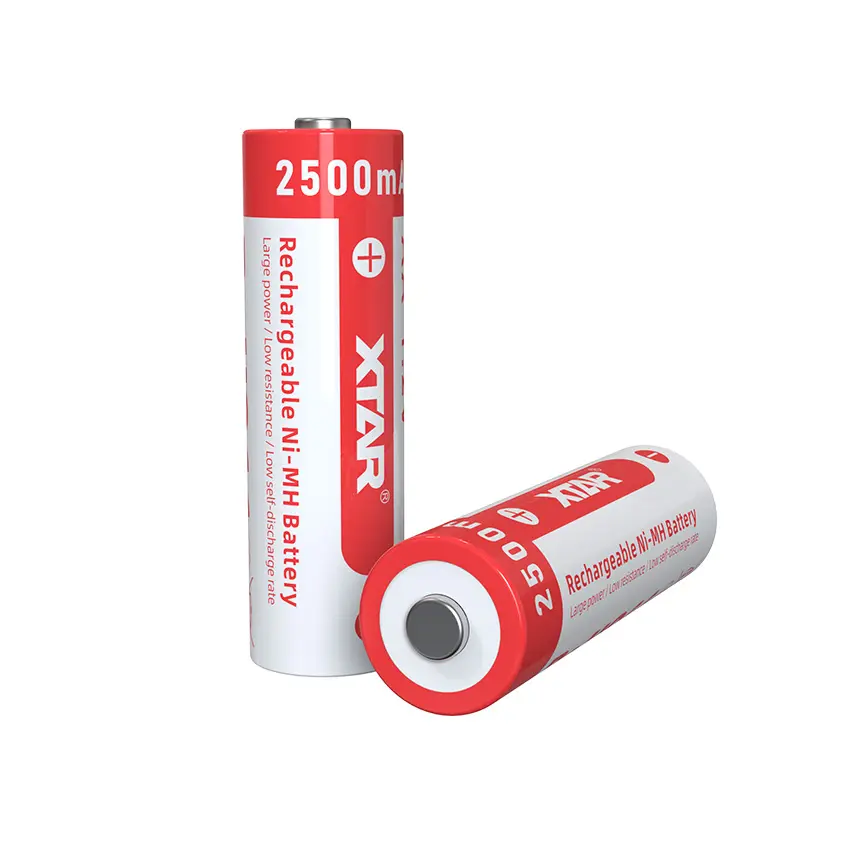 XTAR NiMH AA 1.2v 2500mah बैटरी 1.2 वोल्ट पाइल रिकाबिली बैटरी रिचार्जेबल बैटरी एए Ni-MH रिचार्जेबल बैटरी