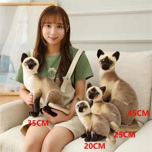 Schattige realistische knuffelkatten speelgoed, liggende knuffelkat speelgoed promotie, realistische knuffel huisdier kat dieren speelgoed - Product Image 3