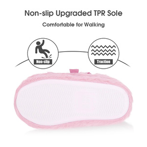 Pantofole da donna soffice da ragazza con fiocco a fiocco Memory Foam pelosa pelosa Slip-on da camera da letto pantofole - Product Image 4