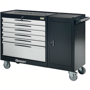 Fasano Tool Cabinet 6 Drawer Rolling Steel <b>Workshop</b> <b>Storage</b> With Lock And Wheels For Auto Repair - Product Image 2