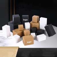 En stock - Boîtes en carton naturelles - Boîtes carrées blanches simples - Boîtes en carton noir mat vierges