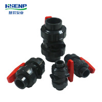 DIN ANSI Raccords de tuyauterie en PVC Plastique Double True Union Valve Pvc Hydraulique Contrôle de pression Industrielle Robinet à boisseau sphérique Prise pour l'eau