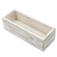Pot de fleurs en bois personnalisé avec logo, style antique, bon marché, boîte à plantes vertes en bois de bureau, style shabby chic, jardinière en bois
