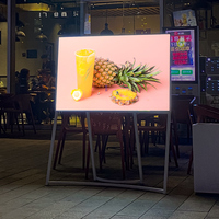 Affiche numérique Portable Led ultramince avec batterie, affichage sur pied, kiosque mobile