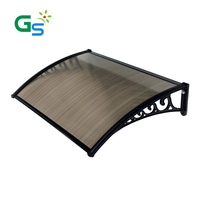 Auvent en polycarbonate facile à installer, bricolage, auvent de fenêtre en plastique pour protection solaire extérieure