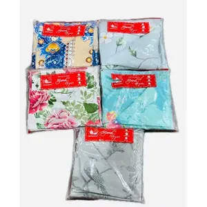 Ensemble de draps en microfibre double, motifs floraux assortis, 1800 fils, lot de 5 pour la literie de la maison - Product Image 1