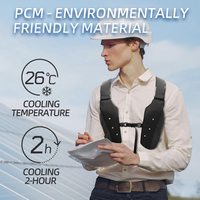 Gilet Megacool PCM en TPU, imperméable, protection UV, léger, profil bas, réglable, pour les travailleurs en extérieur en été