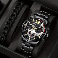 Montre à quartz argentée de luxe pour homme avec bracelet en acier inoxydable, montre décontractée et élégante pour homme, horloge lumineuse