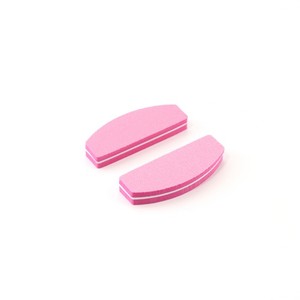 Производитель, оптовая продажа, 100/180 и 180/240, полумесяц, мини-розовый буфер для ногтей 9*2,8*1,2 см, маленький размер, губка для ногтей - Product Image 3