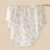 Couverture en mousseline pour bébé, respirante, 2 plis, motifs de dessins animés, 100% coton, couverture d'emmaillotage, couverture pour nouveau-né