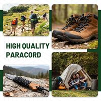 Cordon de parachute en nylon réfléchissant 4 mm 5/32 pouces, type III, 7 brins, 100 pieds, corde utilitaire de survie pour le camping, la randonnée, le bricolage