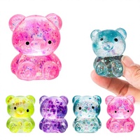 Jouets Squishy Ours Scintillants Colorés – Balles Sensorielles Anti-Stress pour Soulager l'Anxiété – Balles Squishy Fidget – Jouet Anti-Stress Balle Sucrée