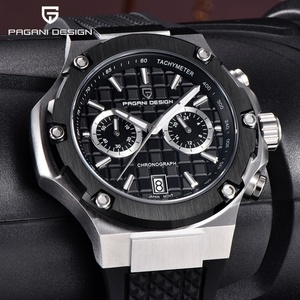 Nouvelle montre pour homme de 44 mm PAGANI DESIGN VK64 Quartz 100M Sport Étanche Bracelet en caoutchouc Verre saphir Chronographe Cadeau - Product Image 5