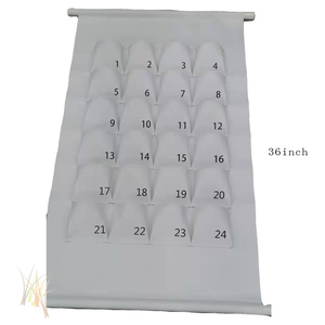 Commercio all'ingrosso 2021 calendario dell'avvento tessuto vuoto calendario di natale dell'avvento personalizzato fidget borsa del calendario dell'avvento - Product Image 3