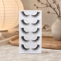 Faux cils œil de chat, effet vaporeux, éventailé, volume vison, style extension pour coin extérieur, cils en bande, fournitures de cils en gros, en vrac