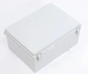 IP65 outdoor 400*300*180 ABS plastic waterproof hinge electrical junction boxes with lock and key