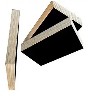 1220x2440mm 18mm Phenolic board Marine Construction Formwork Concrete Plywood Shuttering waterproof Black Film Faced Plywood