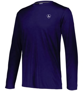 Maillot à manches longues respirant en polyester 100% pour hommes, maillot de course à pied sur mesure, chemise de tir au basket-ball - Product Image 1