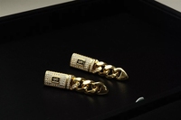 Juego de Joyería de Zirconia Laminada en Oro de 18K, Elegante y en Oferta, Accesorios de Moda que Incluyen Colgante, Aretes y Anillo Monaco Oro