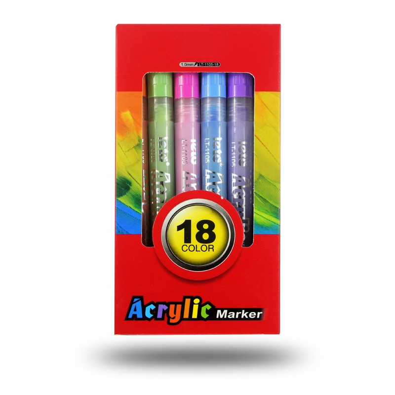 12 видов цветов/набор, 24 цвета/комплект Горячая поддержка акриловая краска набор маркеров акриловый маркер для белой доски