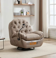 Chaise inclinable pour adultes, vente chaude, détente et loisirs, 360° °   Fauteuil inclinable pivotant avec support pour téléphone, fauteuil de salon inclinable