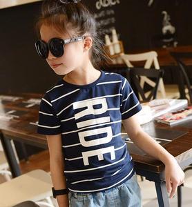 Vêtements pour enfants en gros, tissu 100% coton, nouveaux modèles de t-shirts pour filles - Product Image 2