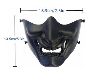 戦術用オートバイヘルメットゴーグルマウスカバー屋外保護スカル防風マスクハーフフェイス悪魔マスク - Product Image 6
