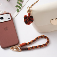 Cordon de téléphone multifonctionnel tressé style Ins, sangle portable universelle pour bouteille d'eau, tasse isotherme et sac