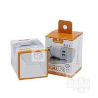 Boîtes en carton d'emballage de produits électroniques Boîte suspendue en papier d'emballage avec adaptateur mural et rabat pour chargeurs de prise