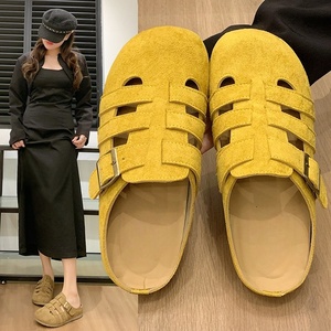 รองเท้าแตะรัดส้นแบบสวมสำหรับผู้หญิง พื้นหนานุ่ม สีพื้น ยางกันลื่น ใส่สบาย เหมาะสำหรับฤดูร้อน - Product Image 1