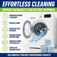Tablettes nettoyantes pour lave-linge au parfum frais de rose pour une fraîcheur durable des vêtements