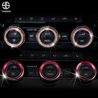 3 pièces accessoires de voiture en alliage d'aluminium bouton de contrôle de la chaleur de la climatisation pour Skoda Kodiaq Karoq