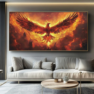 Trang trí phòng khách đầy màu sắc in ấn động vật Áp phích bay chim lửa Phượng bức tranh vải tường nghệ thuật - Product Image 3