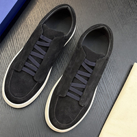 Chaussures de skate décontractées pour hommes, style luxe, artisanat original, en cuir véritable, à lacets, baskets quotidiennes, chaussures plates toutes saisons, artisanat original