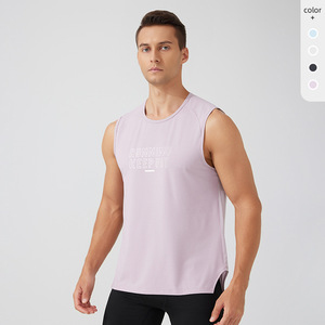 Camiseta sin mangas transpirable para hombre, verano 2026, con logo personalizado, ajuste relajado, chaleco que absorbe la humedad para maratón y entrenamiento físico - Product Image 5