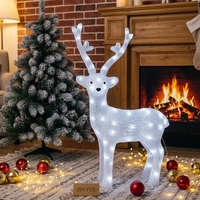 Warmweiße Acryl Moderne LED-Hirsch-Vorhang-Lichterkette IP44 Wasserdicht Umweltfreundlich Ungiftig Weihnachten Fenster Außenbereich Garten