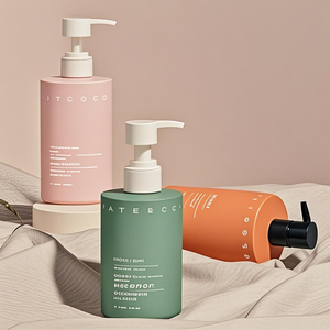 250Ml 400Ml 500Ml Màu Hồng Mờ Màu Xanh Lá Cây Màu Đen Chai Dầu Gội Đầu Sang Trọng 300 Ml Với Lotion Phun Bơm Cho Gel Tắm Chăm sóc Da Bao Bì - Product Image 3